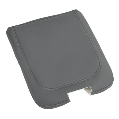 G-PLUS Leather Center Console Lid Armrest Jump Seat Cover Gray Compatible with 2013-2018 Dodge Ram