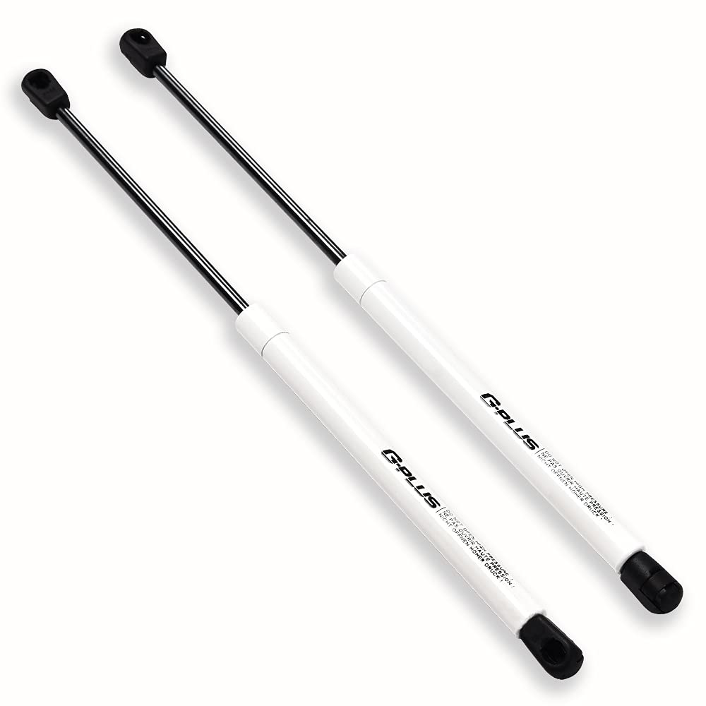 【Multi-Colored】 G-PLUS Gas Hood Struts Compatible with Chevy Chrvrolet Saturn Vue 2008 2009 2010 Gas Shock Lift Supports - 2 Pack (Matt White)