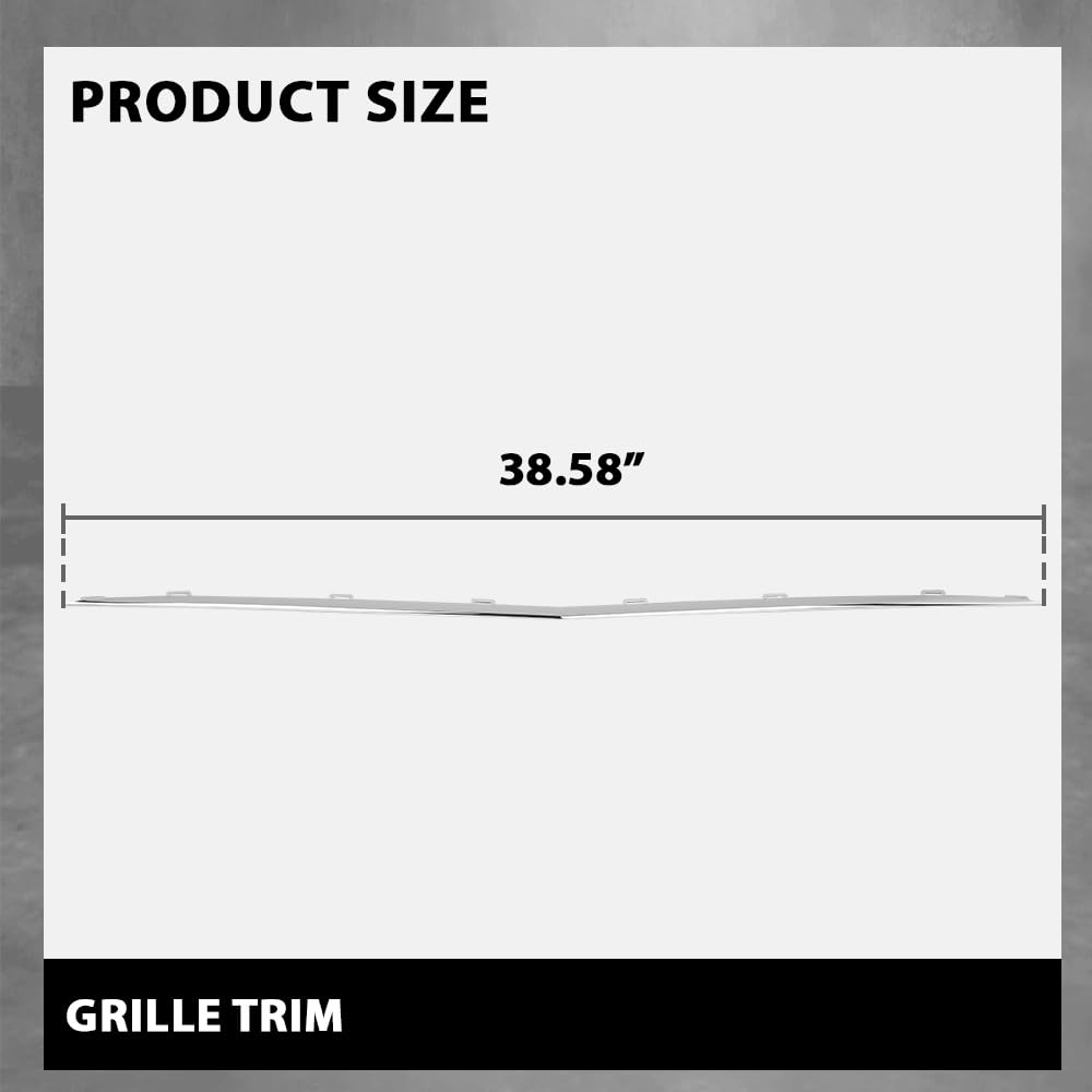 G-PLUS Center Grille Trim Compatible with Benz E300 E450 E400 4Matic Sedan/Wagon, 2017-2020,Fit For Models With Luxury Package 2138850300, MB1044136
