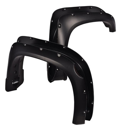 G-PLUS 4PCS Fender Flares Compatible with Toyota Tundra 2014-2020 66.7" / 78.7" / 97.6" Bed Length Wheel Cover Protector Vent Trim, Smooth Riveted Pocket