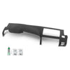 G-PLUS TPE Half Dash Board Cover w/Adhesive Compatible with Chevy Silverado LS LT WT/GMC Sierra SL SLE (NOT Fit LTZ/Denali/SLT) 2007-2013 Dual Glovebox Style Dashboard Black