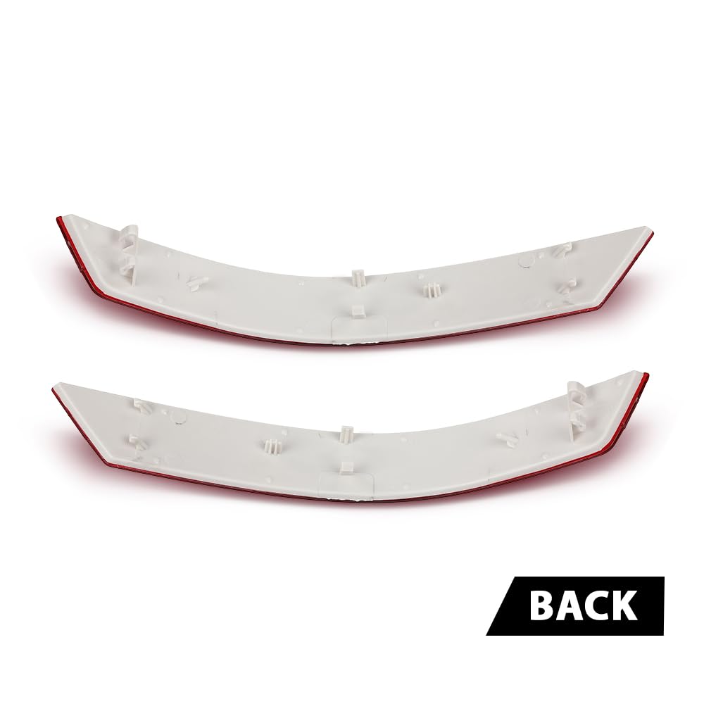 G-PLUS Pair Rear Bumper Reflector Light, Compatible with Benz ML-Class ML320 ML350 ML550 ML63 2008-2011, Left & Right Side 2PCS, 1648200374, 1648200674