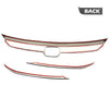 G-PLUS Front Lip Bumper Upper Grille Molding Trim + Eyelid Cover Compatible With Honda Accord 10th Gen Sedan 2018-2019 (Only Works With Regular Grill, Not For Optional Sport Style)