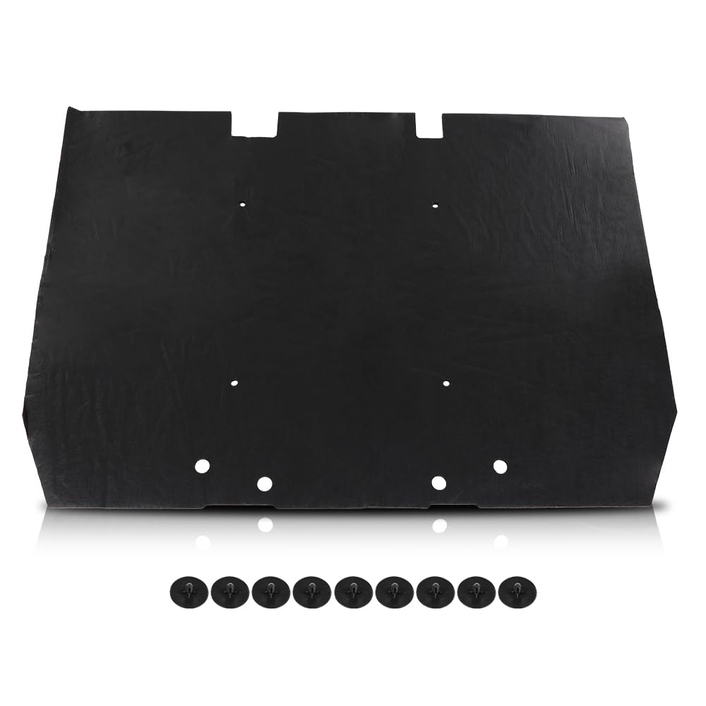 G-PLUS Black Hood Insulation Heat Blanket Pad 1/2" with Clips Compatible with Range Rover Classic 1987-1995