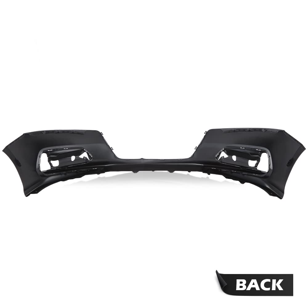 G-PLUS Front Bumper Cover Compatible with Honda Accord Sedan 2018 2019 2020 w/o Sensor Holes, HO1000314, 04711TVAA00ZZ, Primed Black