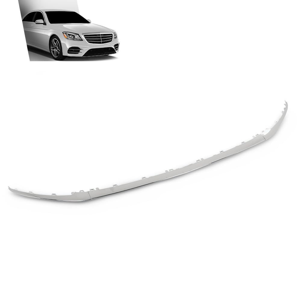 G-PLUS Front Bumper Center Molding Trims LH+RH 3Pcs Compatible with Benz W222 S-Class S450 S560 2018-2020 222-885-76-00
