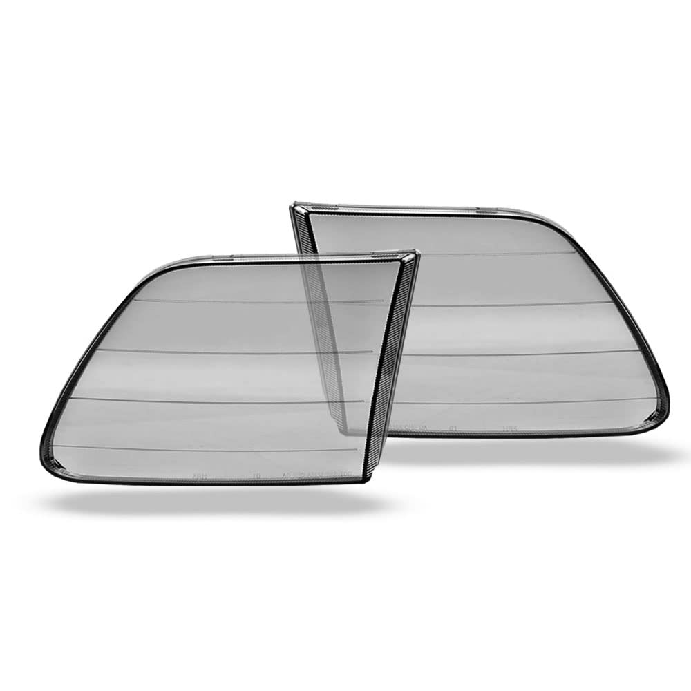 G-PLUS Front Headlight Lens Cover Compatible With 97-04 Ford F150 Expedition,1 Pair Left & Right Side (Smoky Lens)