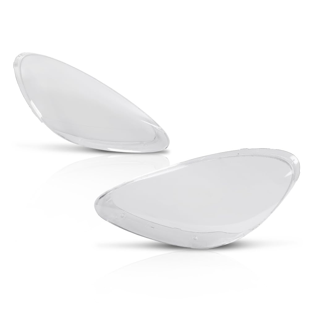 G-PLUS Headlight Lens Cover Compatible with Porsche Cayenne 958 Model 2011-2014 Left & Right Pair Front Headlamp Lens Cover Clear