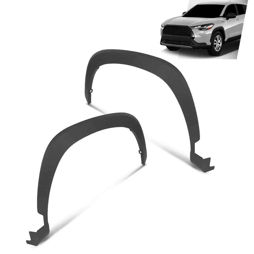 G-PLUS Front Fender Flares Compatible with Toyota Corolla Cross (Submodel: L, LE, XLE) 2022 2023 Left & Right Wheel Opening Molding 756010A040
