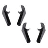 G-PLUS RV Rain Gutter Spout Long Version Left and Right Black Gutter Spout 3 1/2" Long 4pcs