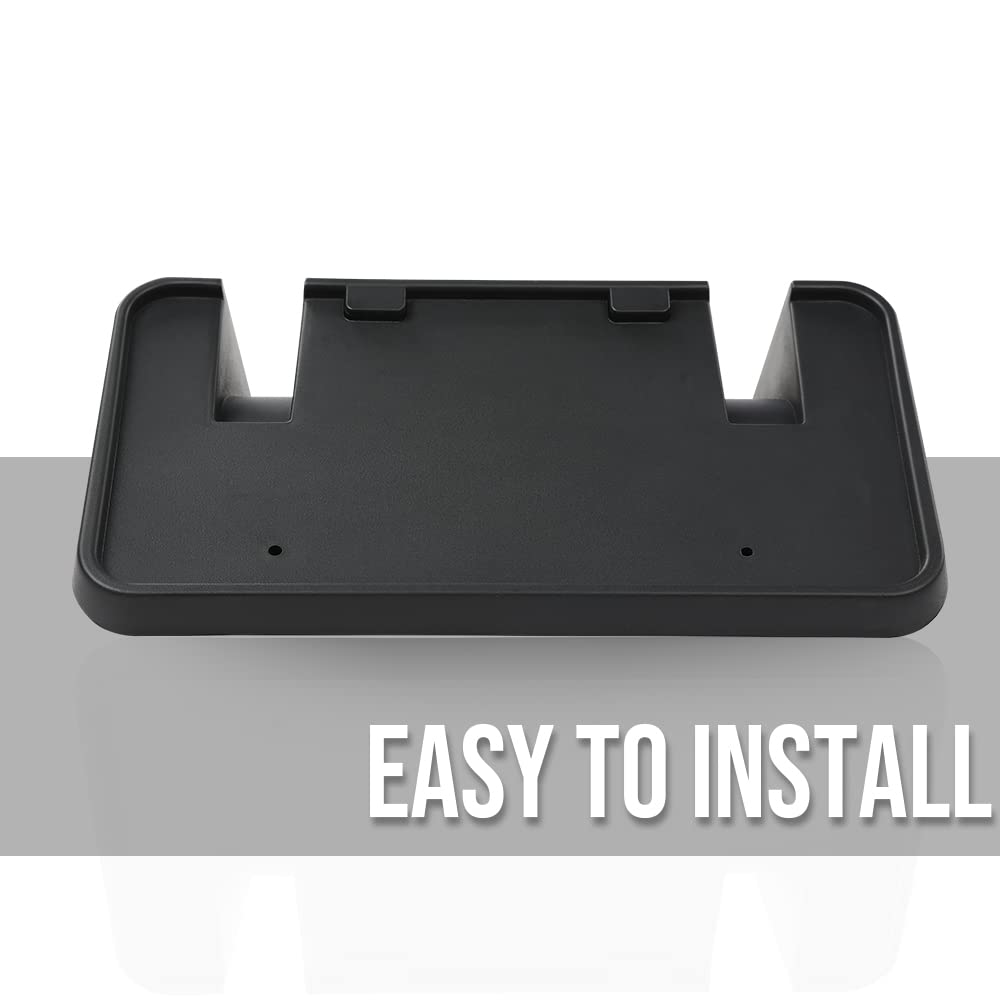 G-PLUS Black Front Bumper License Plate Frame Bracket Holder Fit Ford F250 F350 F450 F550 Super Duty 1999-2004/Fit Excursion 2000-2004 (Include License Plate Screws&Mounting Hardware)