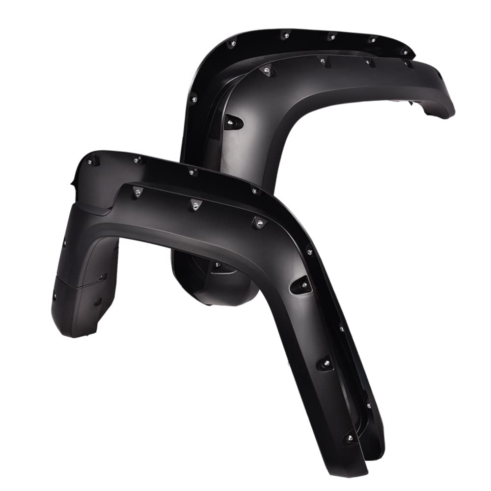 G-PLUS 4PCS Fender Flares Compatible with Toyota FJ Cruiser 2007 2008 2009 2010 2011 2012 2013 2014 Wheel Cover Protector, Smooth Pocket Riveted