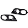G-PLUS Front Bumper Fog Light Frames Compatible With BMW 3 Series E46, Bumper Fog Lamp Cover Pair LH & RH (Bright Black) Fog Lamp Accessories