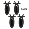 G-PLUS Wall Hanger Hook European Antler Style Wall Mount Bracket for Hanging Mounting Elk Deer Antelope Living Room Bedroom Home Decor 4PCS Black