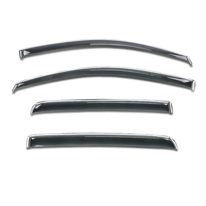 G-PLUS in-Channel Side Window Vent Visor Deflectors Rain Guards Compatible with Chevy Colorado Crew Cab 2015-2022; Fit GMC Canyon Crew Cab 2015-2022; Not Fit Extended/Double Cab 4 PCS Smoky