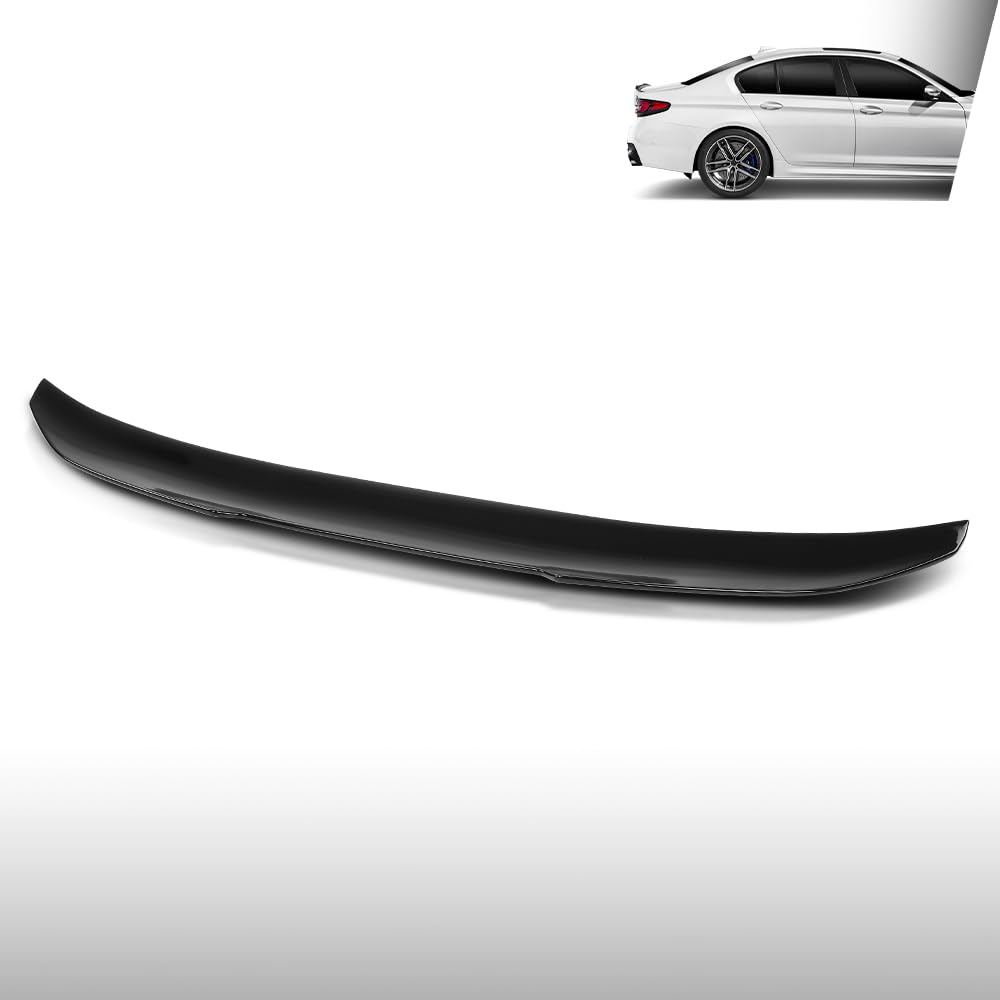 G-PLUS Rear Trunk Spoiler Wing Compatible with BMW G30 5 Series 4 Door Sedan 2017-2023 Fit BMW F90 M5 2018-2023 Trunk Spoiler Wing Glossy Black