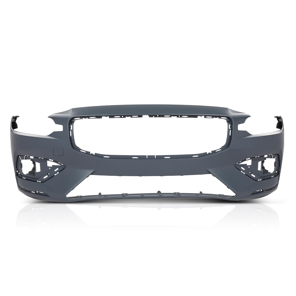 G-PLUS Front Bumper Cover Fascia Compatible with Volvo S60 V60 2019-2021 Fit Models without Headlight Washer and Parallel Park Assist 397964230, 36011940