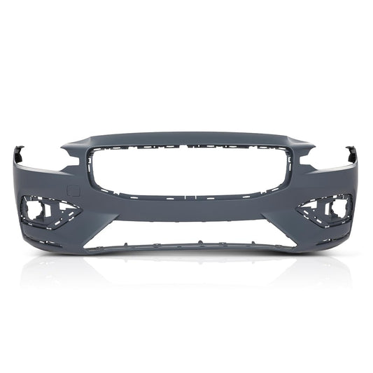 G-PLUS Front Bumper Cover Fascia Compatible with Volvo S60 V60 2019-2021 Fit Models without Headlight Washer and Parallel Park Assist 397964230, 36011940