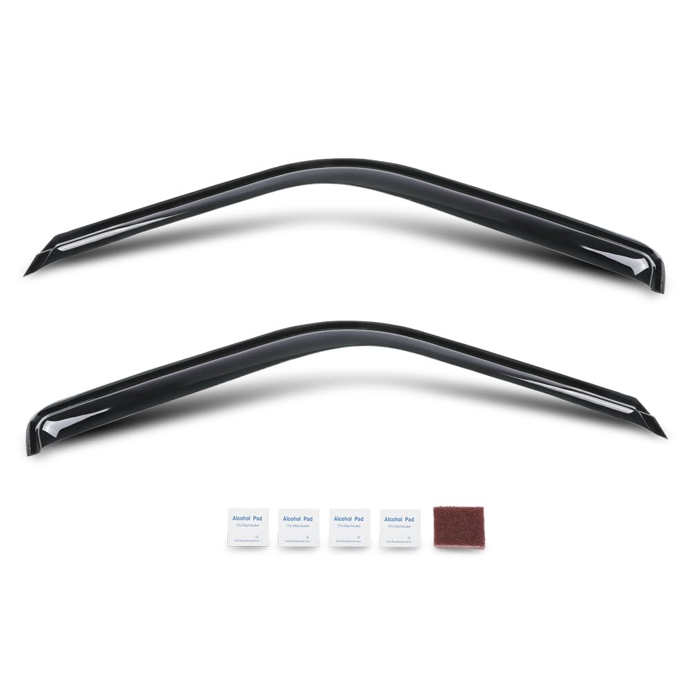 G-PLUS Out-Channel Mount Ventvisor Window Deflectors Compatible with Chevy/GMC C/ K1500/ 2500/3500 Standard Cab 1988-1999 2 PCS Smoky