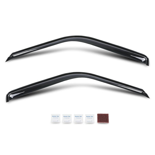 G-PLUS Out-Channel Mount Ventvisor Window Deflectors Compatible with Chevy/GMC C/ K1500/ 2500/3500 Standard Cab 1988-1999 2 PCS Smoky