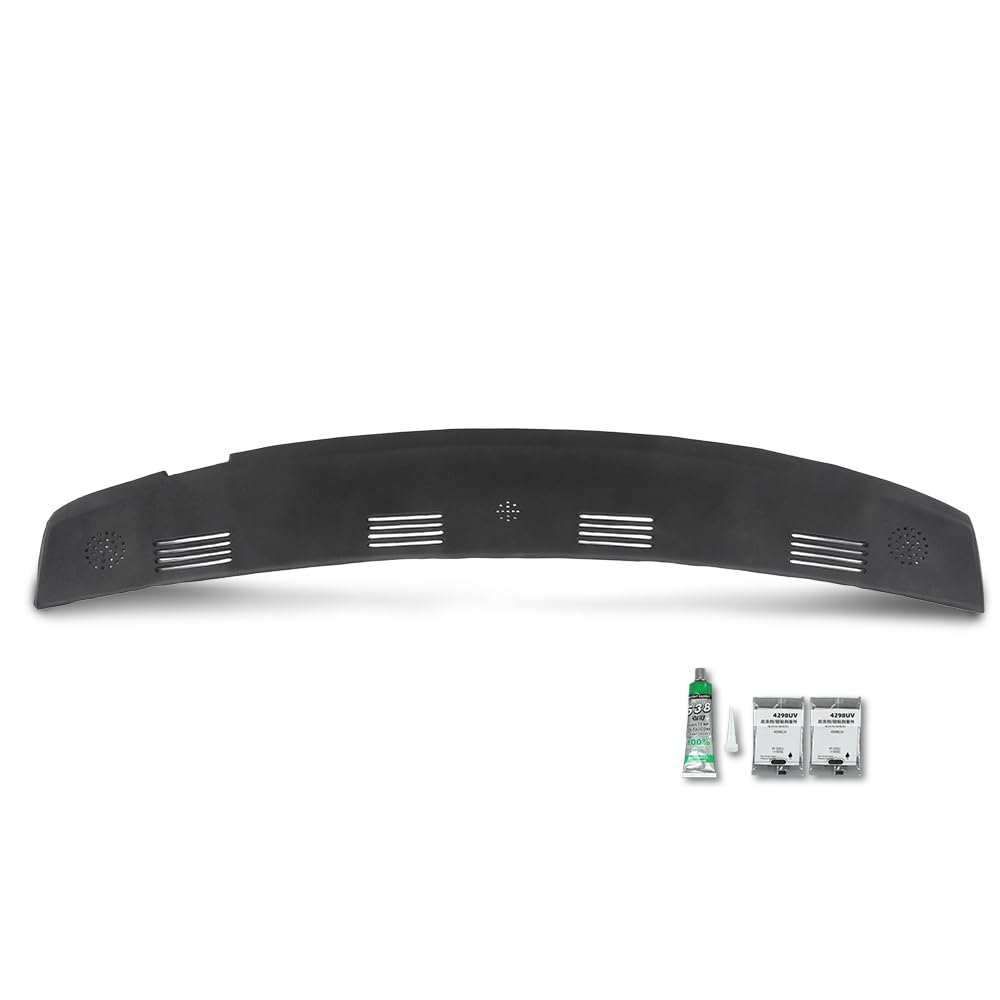 G-PLUS TPE Dash Defrost Vent Cover Cap Compatible with Dodge Ram 1500 2002-2005/ Ram 2500 3500 2003-2005 Upper Dashboard Panel Black