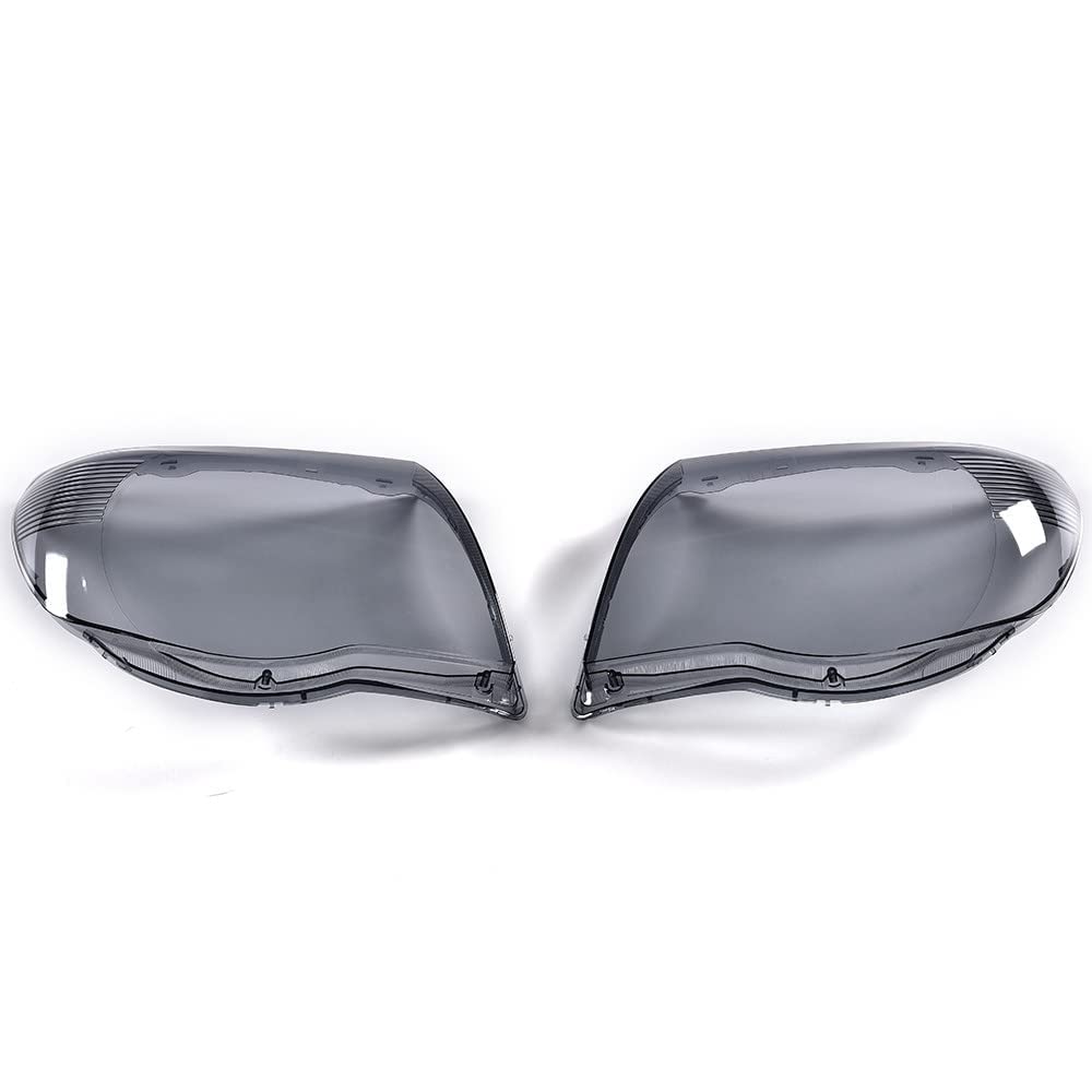 G-PLUS Front Headlight Lenses Cover, Compatible with 2005-2011 Toyota Tacoma, Left & Right Side Replacement Pair (Smoky Lens)