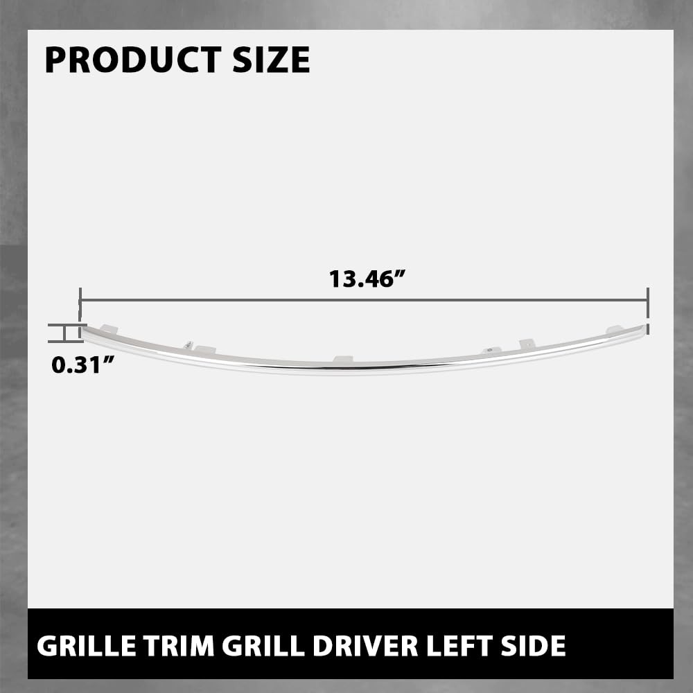 G-PLUS Grille Trim Grill Driver Left Side Fit For Models Without AMG Styling Package,Compatible with Benz E350 E400 4Matic Wagon Sedan 4-Door 2014-2016 2128852921