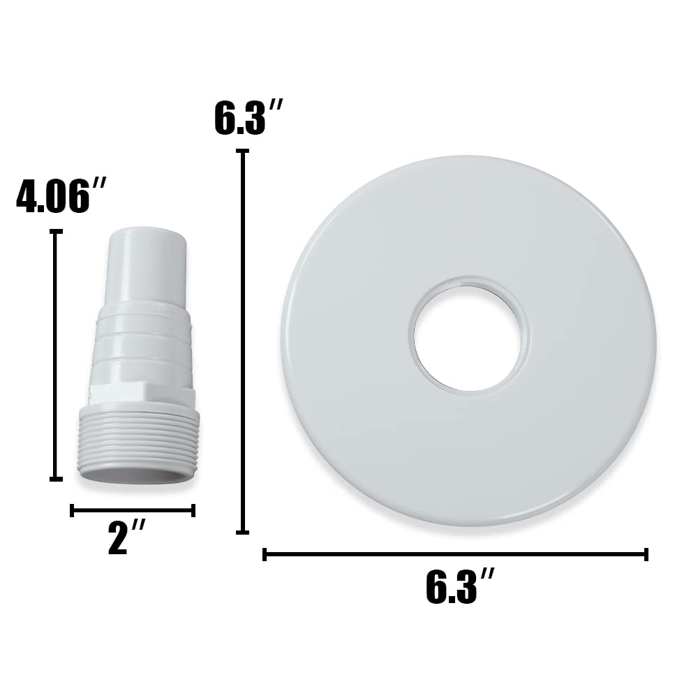 G-PLUS Swimming Pool Skimmer Vac Plate Compatible with Skimmer Models SP1082 1084 1085 1075 Pool Skimmer Vac Vacuum Hose Adapter Plate Fit SP1106
