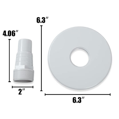 G-PLUS Swimming Pool Skimmer Vac Plate Compatible with Skimmer Models SP1082 1084 1085 1075 Pool Skimmer Vac Vacuum Hose Adapter Plate Fit SP1106