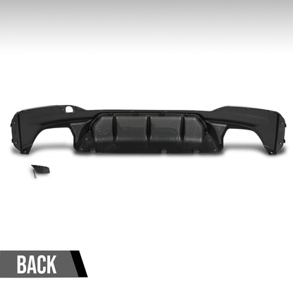 G-PLUS Rear Diffuser Compatible with BMW G30 5 Series 2017 2018 2019 2020 2021 2022 2023 Only Fit Models with M Sport Bumper Carbon Fiber Black