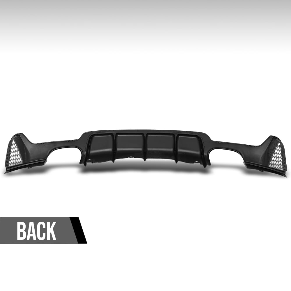 G-PLUS Rear Diffuser Compatible with BMW F32 F33 F36 420i 428i 435i M Sport 2014 2015 2016 2017 2018 2019 2020, Only Fit Model with M Sport Bumper Rear Diffuser Lip Carbon Fiber Black