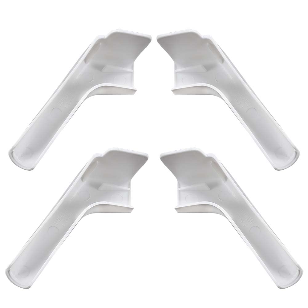 G-PLUS RV Rain Gutter Spout Long Version Left and Right Side White 3 1/2" Long 4 PCS