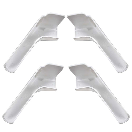 G-PLUS RV Rain Gutter Spouts Long Version Left and Right 3 1/2" Long 4 PCS White Gutter Spout
