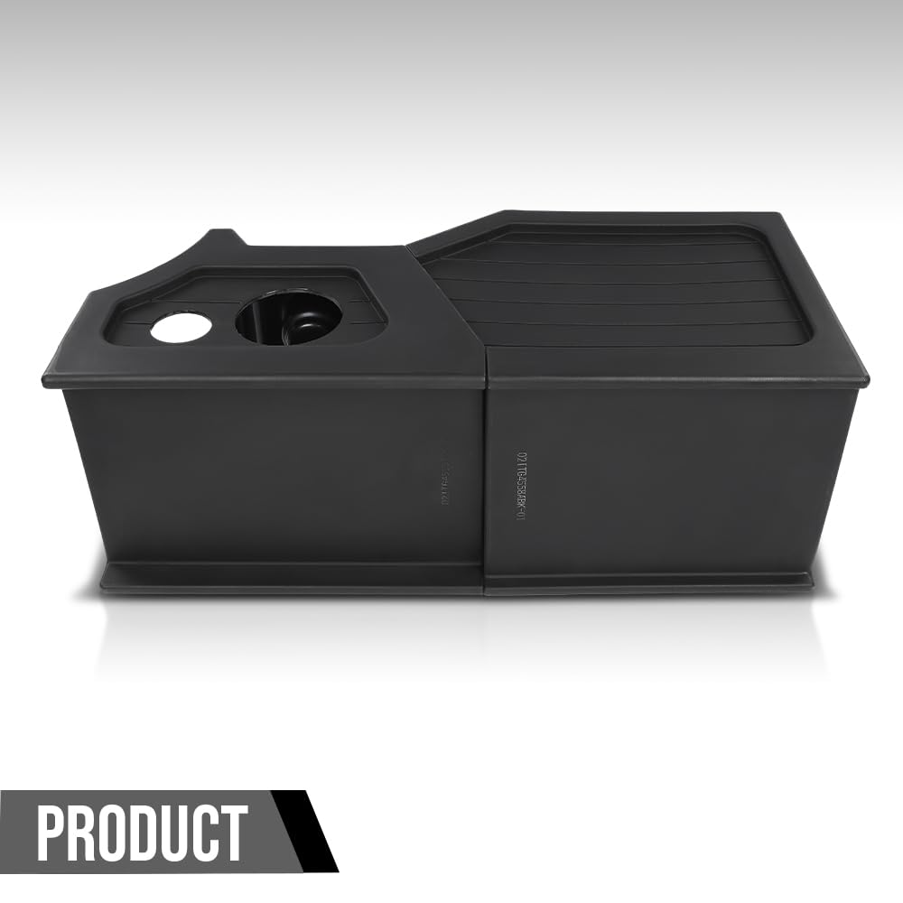 G-PLUS Center Console Subwoofer Sub Box Compatible with Chevy/GM Crew Cab 2007 2008 2009 2010 2011 2012 2013 Black