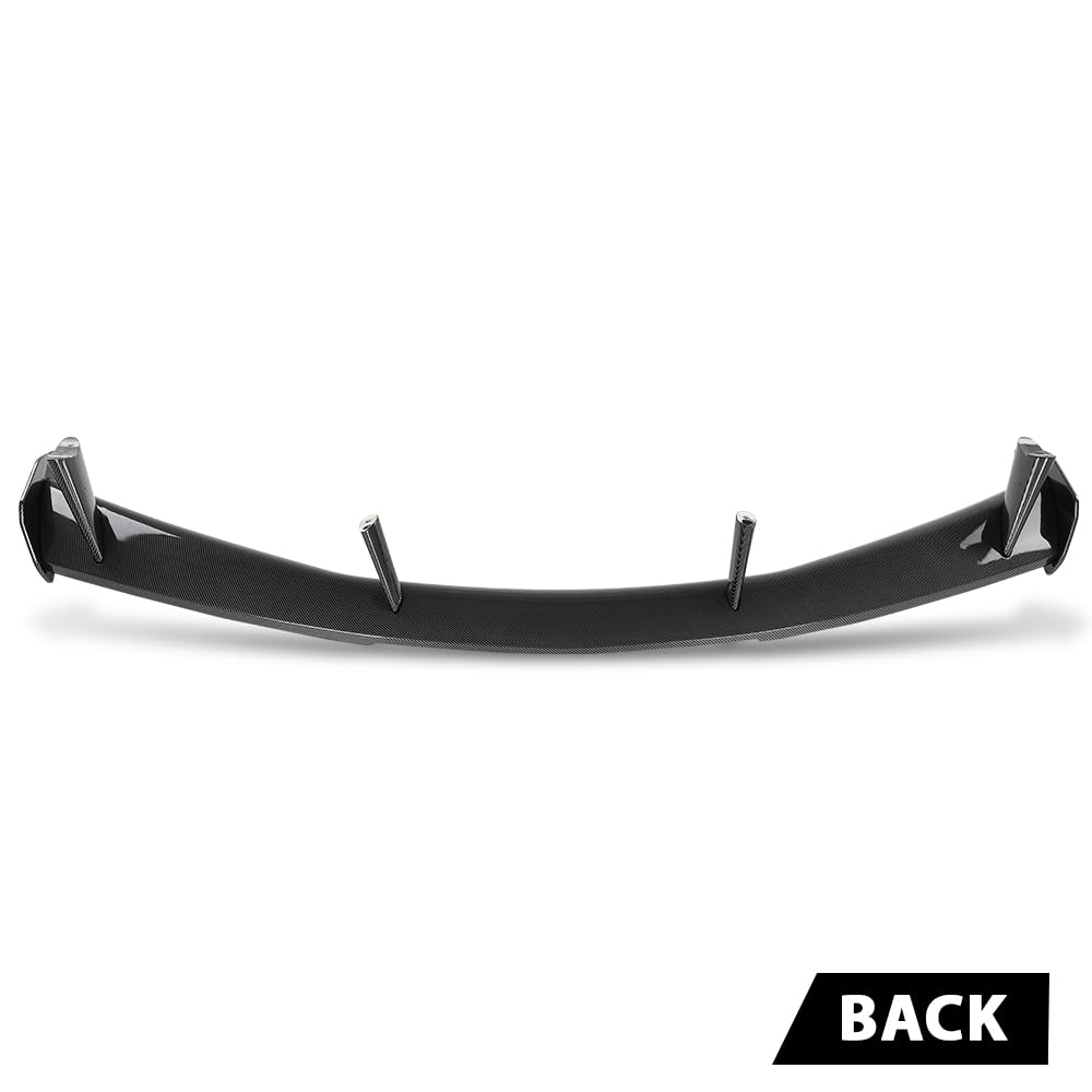 G-PLUS Rear High Wing Trunk Spoiler Compatible with Chevy Corvette C8 Models 2020-2024 Carbon Fiber Black