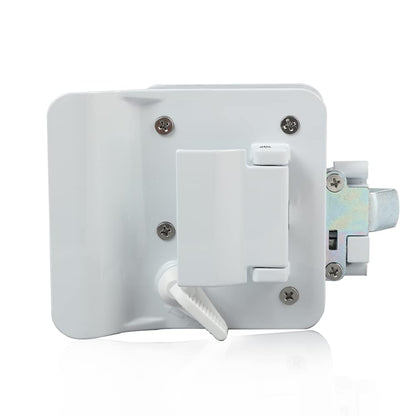 G-Plus RV Entry Door Lock with Paddle Deadbolt, RV Door Latch Replacement Kit, Paddle Entry Door Lock Latch Handle Knob with Keys White