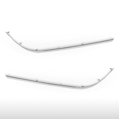 G-PLUS Pair Front Outer Bumper Face Bar Trim Compatible with Benz E350 / E550 Base Convertible 2-Door 2011-2013 2078852021, 2078851921, MB1047115, MB1046115 Silver