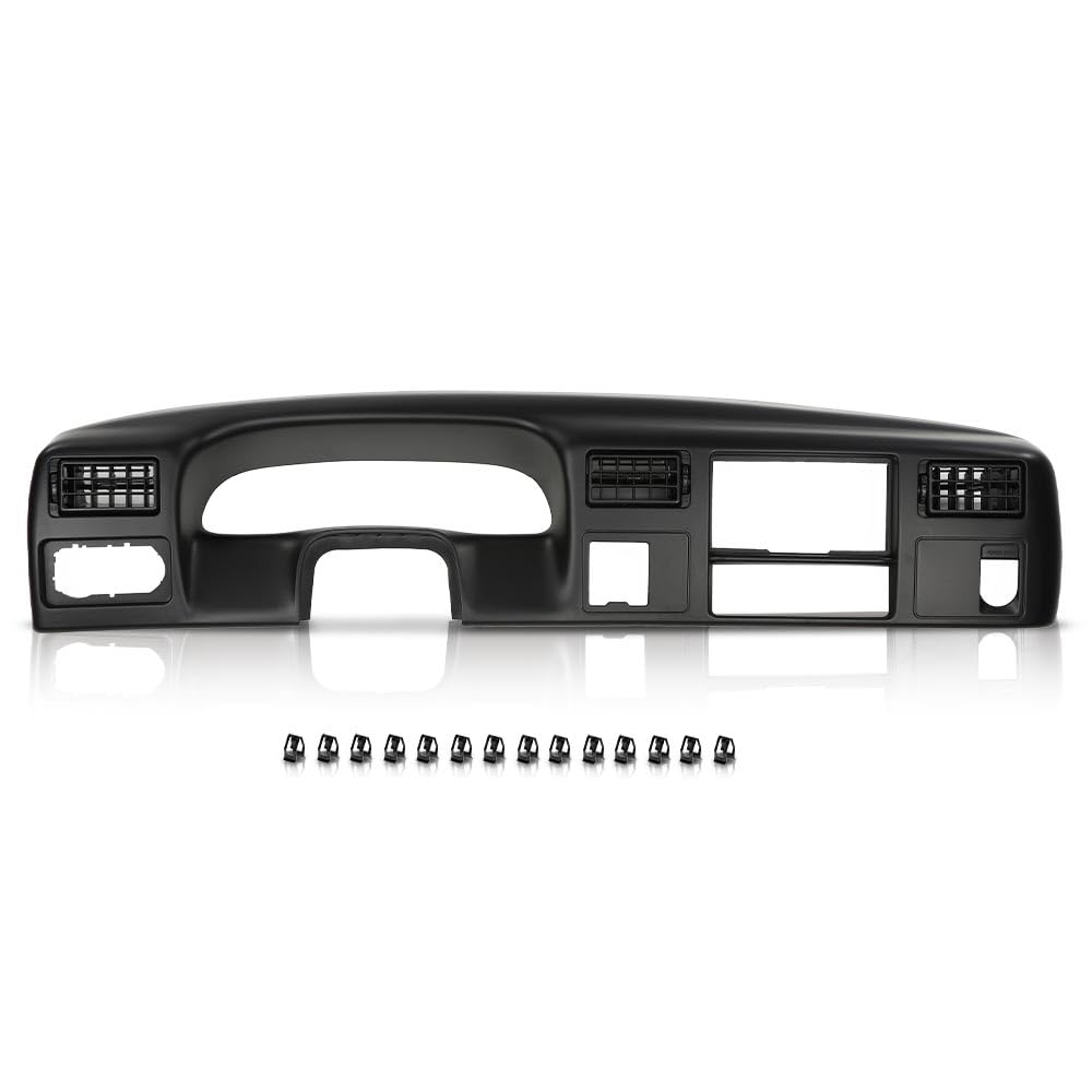 G-PLUS Dash Bezel Radio Cluster Trim Panel 4x4 Black Compatible with Ford F250 F350 Super Duty 1999-2004 with Hole