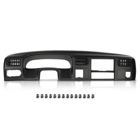 G-PLUS Dash Bezel Radio Cluster Trim Panel 4x4 Black Compatible with Ford F250 F350 Super Duty 1999-2004 with Hole
