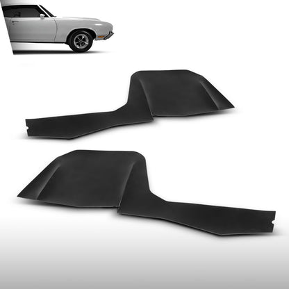 G-PLUS Front Inner Left & Right Fender Liner Pair Compatible with Oldsmobile Cutlass/442 1968 1969 1970 1971 1972 Black