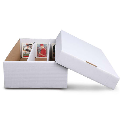 G-PLUS Card Storage Box Cardboard Baseball Monster Trading Card 3000 Count Versatile Corrugated Cardboard Box 2 Pack