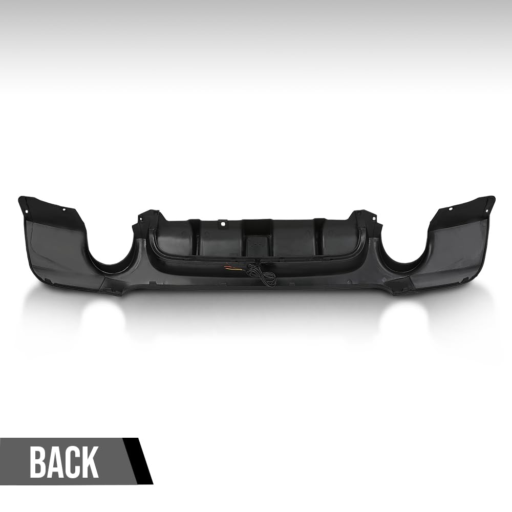 G-PLUS Rear Diffuser Compatible with BMW 3 Series E92 Coupe 2 Door M-Tech Bumper 2007-2013 Not Fit E90, E91 and Regular Bumper Model Rear Bumper Diffuser Lip Glossy Black
