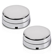 G-PLUS Rear Wheel Center Caps for Dodge Ram 3500 Dually 2003-2017 Chrome Pair
