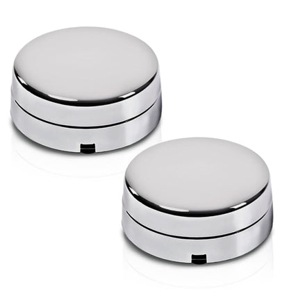 G-PLUS Rear Wheel Chrome Cented Hub Caps Pair Compatible with 03-17 Dodge Ram 3500 1-Ton Dually