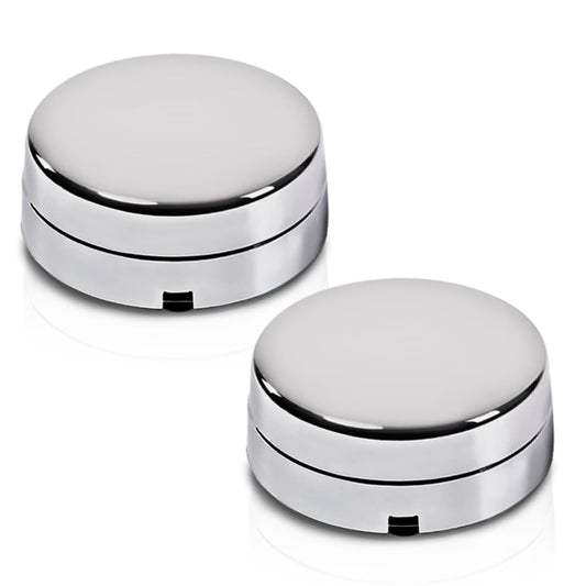 G-PLUS Rear Wheel Chrome Cented Hub Caps Pair Compatible with 03-17 Dodge Ram 3500 1-Ton Dually