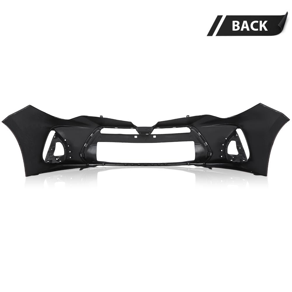 G-PLUS Primered Front Bumper Cover Fascia Compatible with Toyota Corolla Sedan 4-Door SE & XSE Models Only 2017 2018 2019, TO1000424, 191275425794