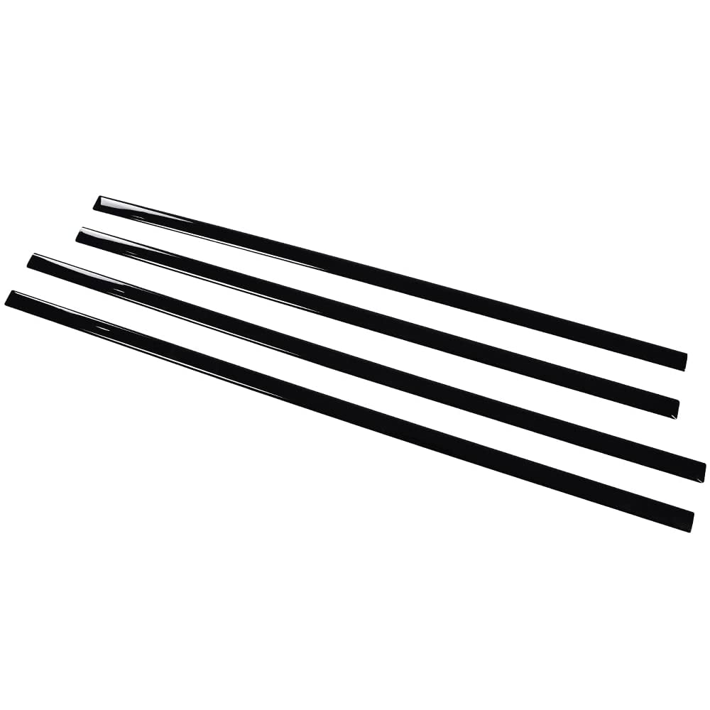 G-PLUS Body Side Molding Trim 1/18" Compatible with 2014-2018 Chevy Silverado/GMC Sierra Crew Cab,4pcs (Black)