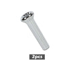 G-PLUS Cars Chrome Ribbed Door Lock Knobs Plastic - Pair Compatible with GM 1968 1969 1970 IN6727Z