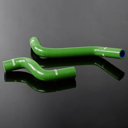 G-PLUS Silicone Radiator Coolant Hose Kit Clamps Compatible With Toyota EP91 Starlet Glanza V-Type 4E-FTE 1996-1999,Green