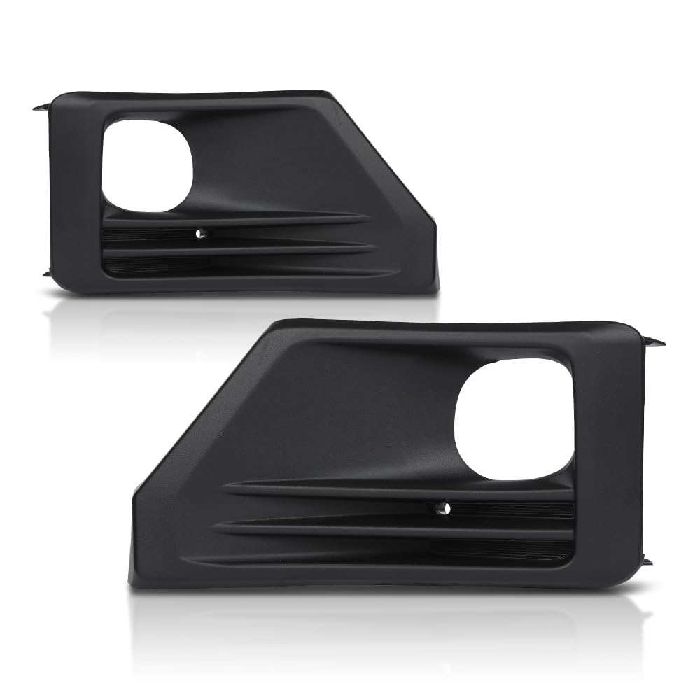G-PLUS Bumper Fog Lights Lamps Bezels Cover Pair Compatible with Toyota RAV4 Adventure 2019-2022,Fit Toyota RAV4 TRD Off-Road 2020-2023 521280R170, 521270R170, TO1038226, TO1039226 Black